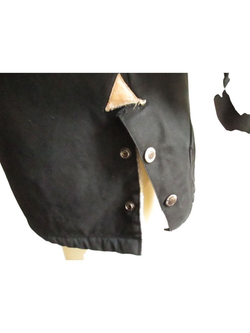 Rancher Jacket Vintage Womens Powder River Outfitters Black Canvas Embroidered - Picture 4 of 11